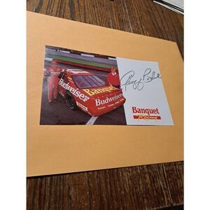 Vintage Geoff Bodine Signed Banquet Racing NASCAR Driver Card 8x5